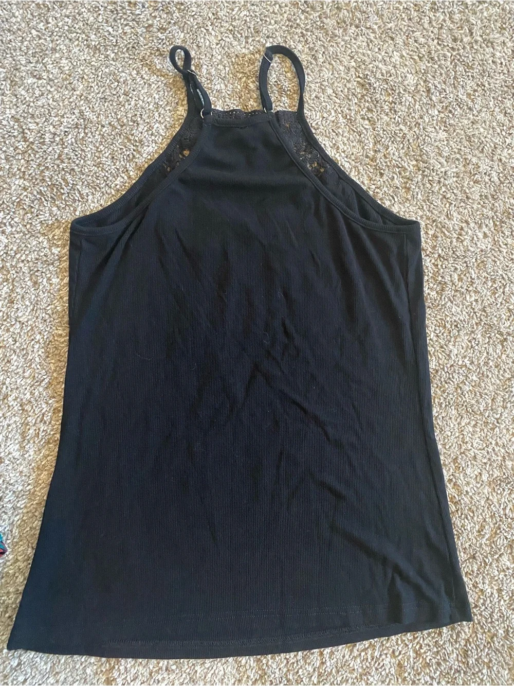 Amazon Black Crochet Racer Back Tank Top